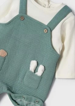 Mayoral Fall Bunny Ears Sage Footie