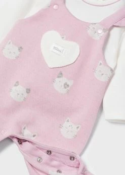 Mayoral Fall Pink Kitty Jumper W/Hat Set