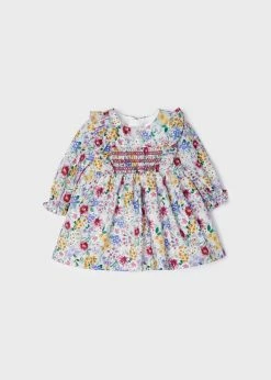 Mayoral Fall New Arrivals Floral Smock Infant Dress
