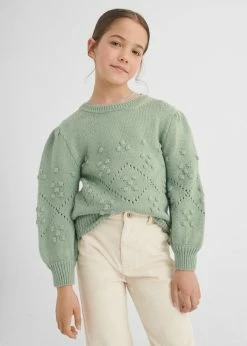 Mayoral Fall Sage Sweater W/Pom Poms New Arrivals