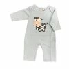 Baby Registry Moo Cow Applique Boys Romper
